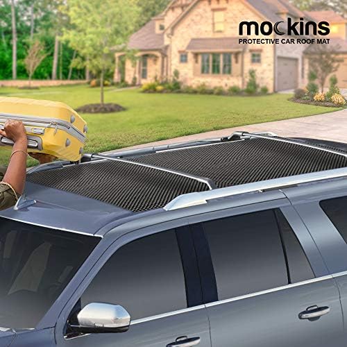 Mockins 37 X55 מחצלת מגן על הגג עם אחיזה חזקה וריפוד נוסף | מחצלת מגן על גג רכב לכל תיק מטען על הגג | ניתן להשתמש במזרן מגן על גג המכונית